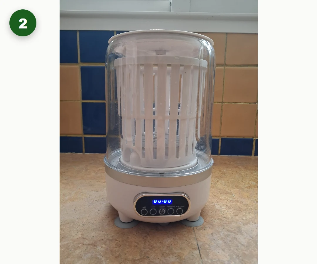 Choisissez le mode: lavage, rinçage ou essorage