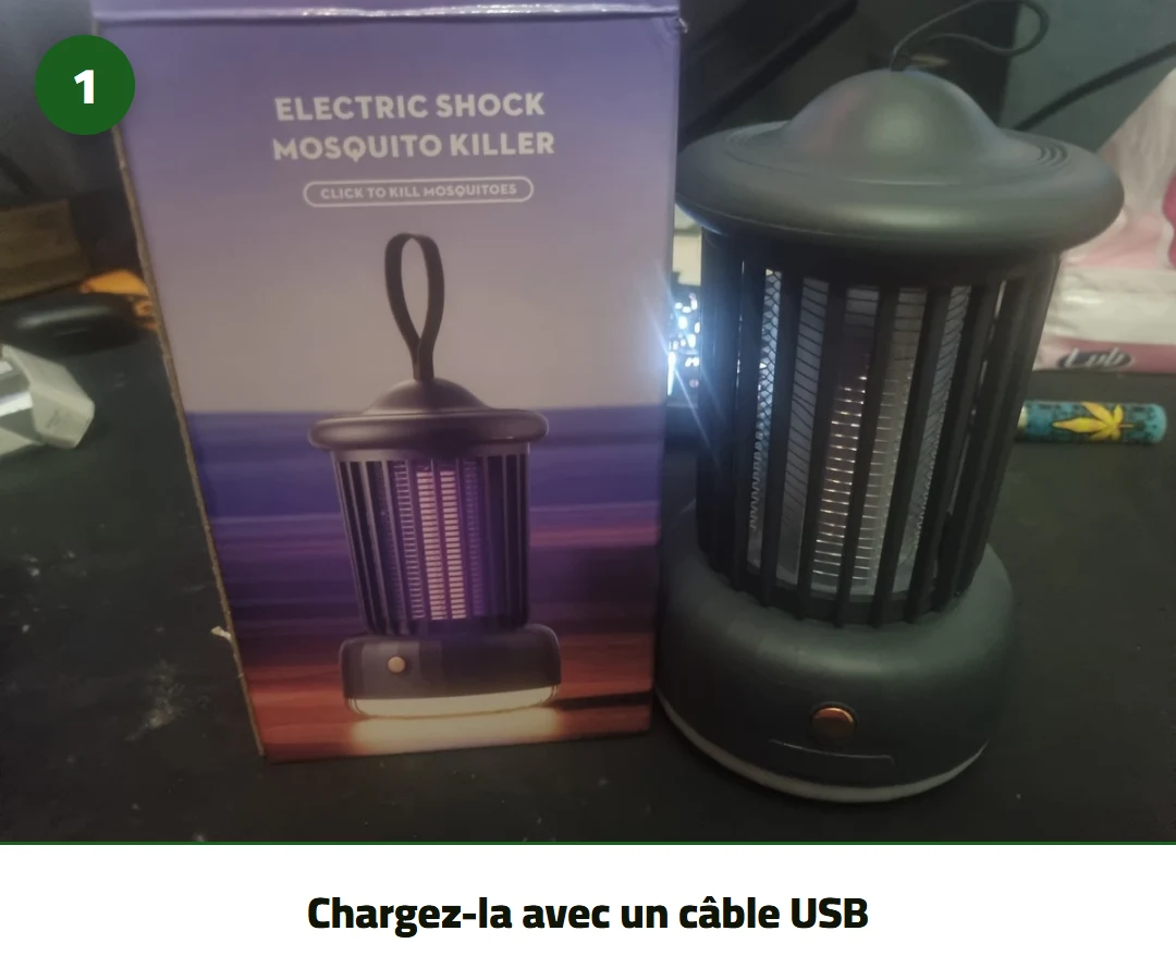 Chargez-la avec un câble USB