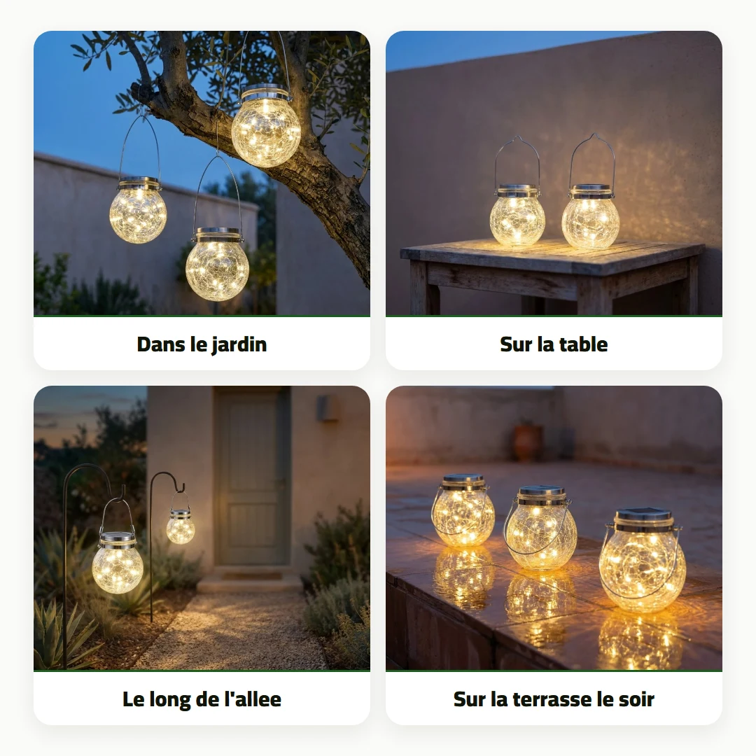 Boule lumineuse solaire