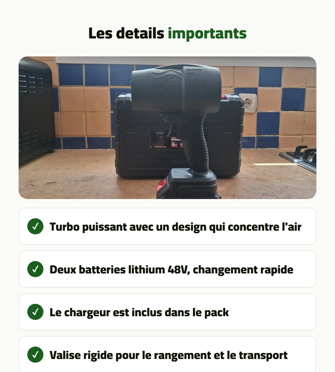 Storm Turbine Fan, souffleur puissant sans fil