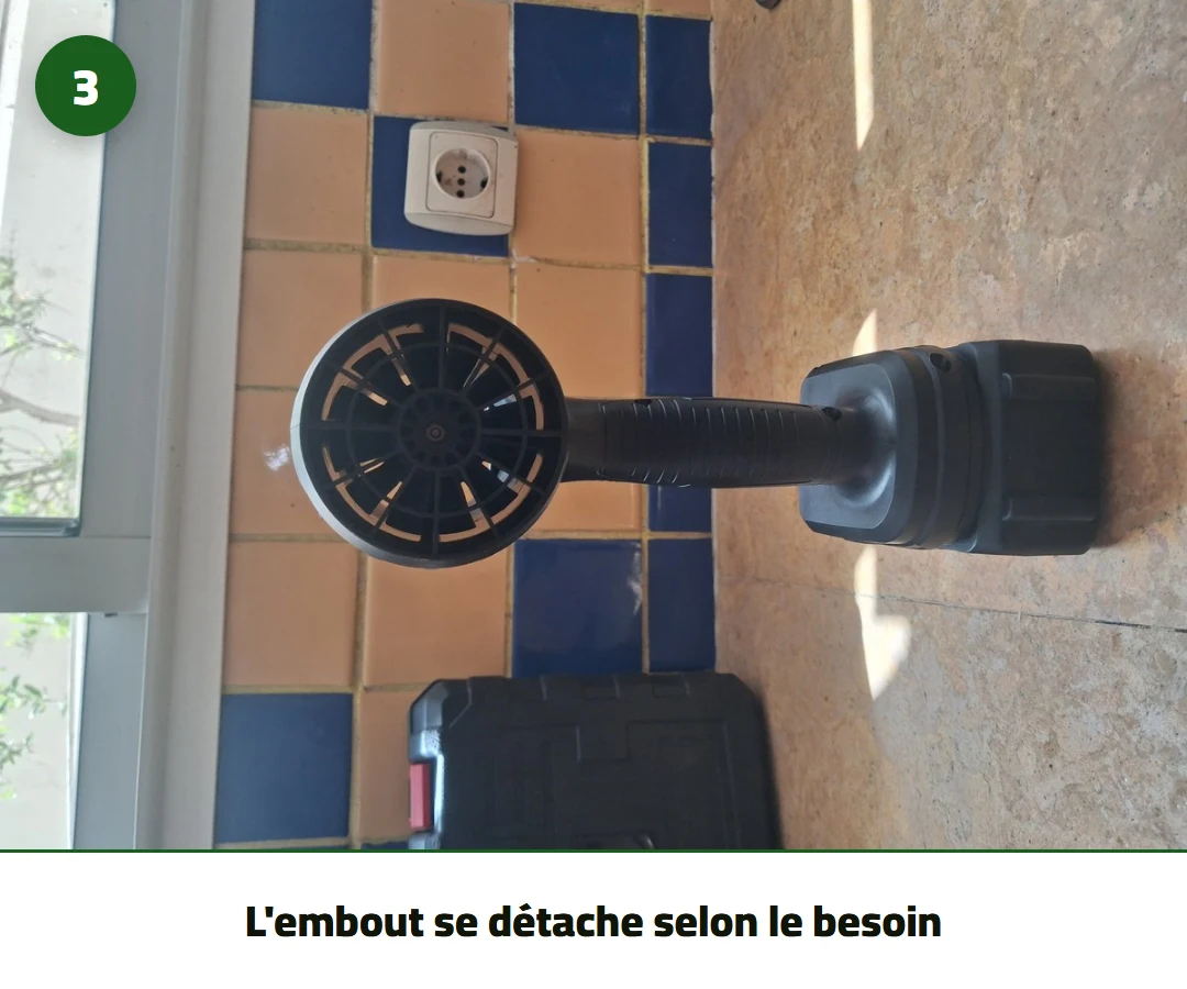 L'embout se détache selon le besoin