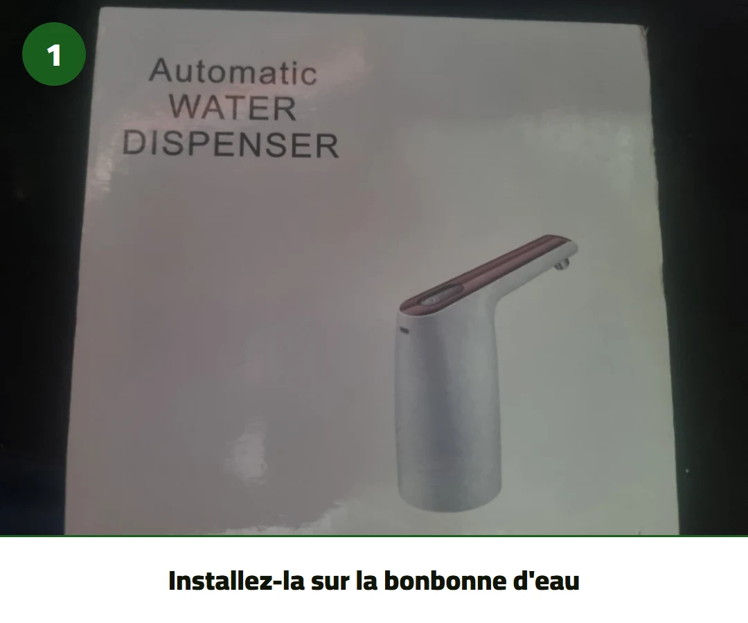 Installez-la sur la bonbonne d'eau
